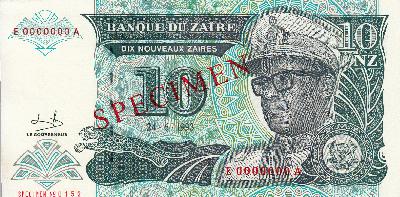 Beschrijving voorzijde: SPECIMEN